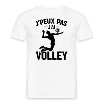 Je Peux Pas J'ai Volley - T-shirt homme - blanc - Devant - AI Model Male 178 dark (178cm)