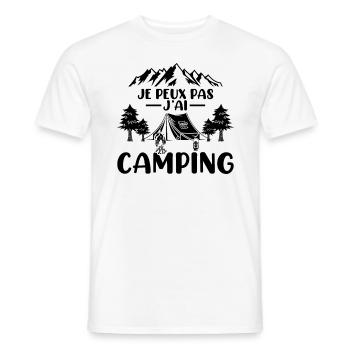 Je Peux Pas J'ai Camping Vacances Cadeau Camper - T-shirt homme - blanc - Devant - AI Model Male 178 dark (178cm)