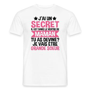 Bientôt Future Grande Soeur D'amour - T-shirt homme - blanc - Devant - AI Model Male 178 dark (178cm)