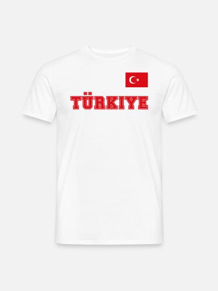 Look maillot de la Turquie – TÜRKIYE - Commode drapeau drapeau - T-shirt homme - blanc