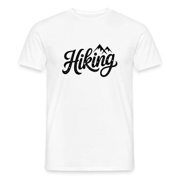 Hiking Typography- Hiking Design - Men's T-Shirt - white - Front - AI Model Male 178 dark (178cm)