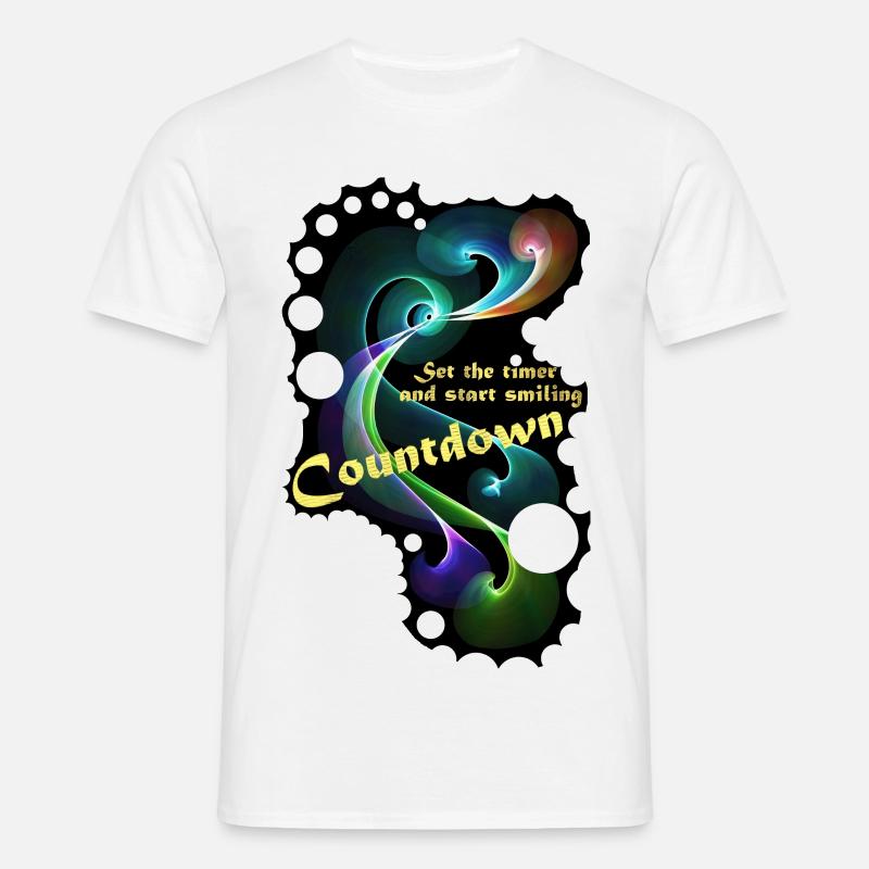 Countdown Smiling timer - Männer T-Shirt - Weiß
