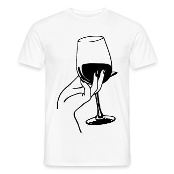 Black wine lover - Men's T-Shirt - white - Front - AI Model Male 178 dark (178cm)