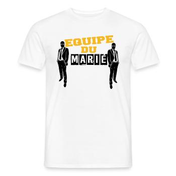 équipe marié 3 - T-shirt homme - blanc - Devant - AI Model Male 178 dark (178cm)