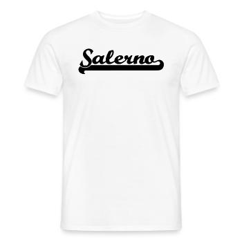 écrit salerno - T-shirt homme - blanc - Devant - AI Model Male 178 dark (178cm)