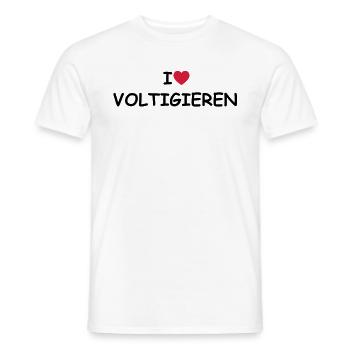 I love/heart Voltigieren - Männer T-Shirt - Weiß - Vorne - AI Model Male 178 dark (178cm)