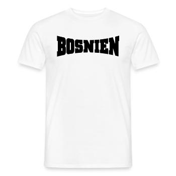 Bosnie logo - T-shirt homme - blanc - Devant - AI Model Male 178 dark (178cm)