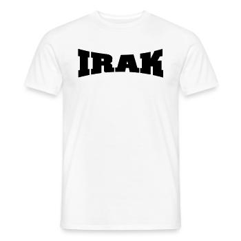 Irak logo - T-shirt homme - blanc - Devant - AI Model Male 178 dark (178cm)