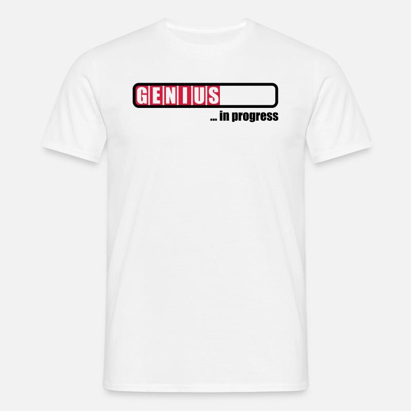 Genius in progress - Männer T-Shirt - Weiß