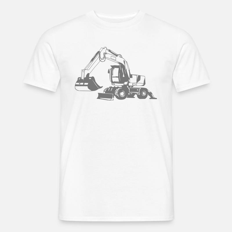 Mobilbagger 1 - Männer T-Shirt - Weiß