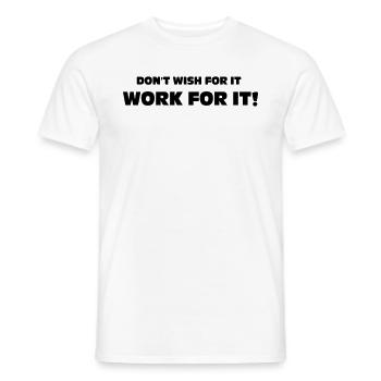 Fitness - Men's T-Shirt - white - Front - AI Model Male 178 dark (178cm)