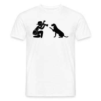 Fotograf Journalist Hund - Männer T-Shirt - Weiß - Vorne - AI Model Male 178 dark (178cm)