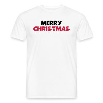 Merry christmas - T-shirt homme - blanc - Devant - AI Model Male 178 dark (178cm)
