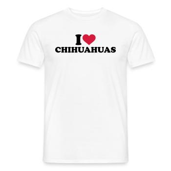 I love Chihuahuas - Men's T-Shirt - white - Front - AI Model Male 178 dark (178cm)