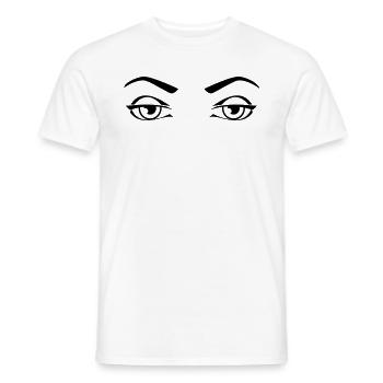 tired eyes - Men's T-Shirt - white - Front - AI Model Male 178 dark (178cm)