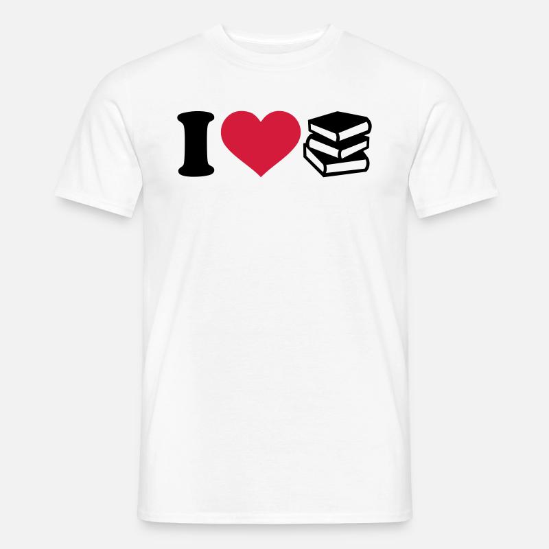 Bücher - Männer T-Shirt - Weiß