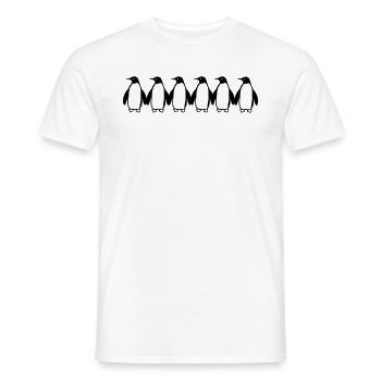 Pinguine - T-shirt homme - blanc - Devant - AI Model Male 178 dark (178cm)