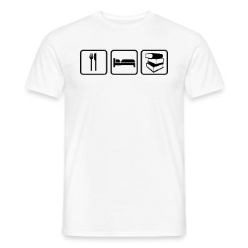 Eat Sleep Read - Männer T-Shirt - Weiß - Vorne - AI Model Male 178 dark (178cm)
