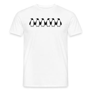 Pinguine - T-shirt homme - blanc - Devant - AI Model Male 178 dark (178cm)