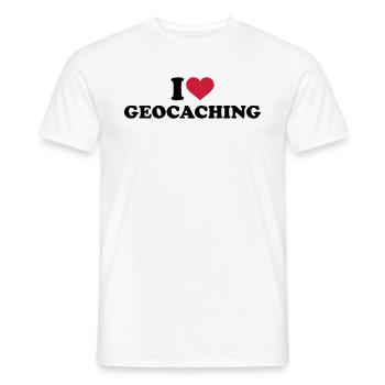 Geocaching - Männer T-Shirt - Weiß - Vorne - AI Model Male 178 dark (178cm)