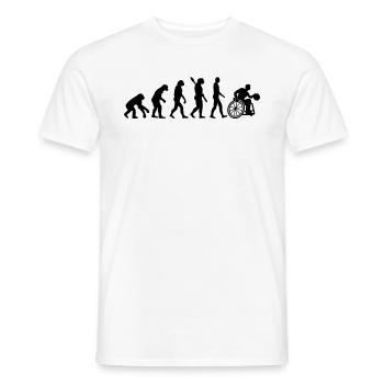 Évolution Chaise roulante Basketball - T-shirt homme - blanc - Devant - AI Model Male 178 dark (178cm)