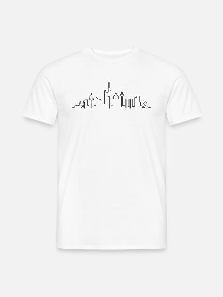 Skyline - Frankfurt am Main - Männer T-Shirt - Weiß
