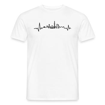Skyline - Berlin Puls - Männer T-Shirt - Weiß - Vorne - AI Model Male 178 dark (178cm)