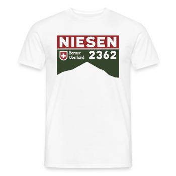 Niesen Montagne Randonnée Randonnée Piste Cyclable Souvenir - T-shirt homme - blanc - Devant - AI Model Male 178 dark (178cm)