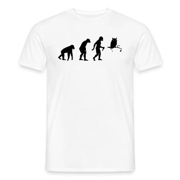 Owl Evolution - Men's T-Shirt - white - Front - AI Model Male 178 dark (178cm)