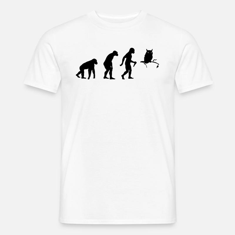 L'évolution du hibou - T-shirt homme - blanc