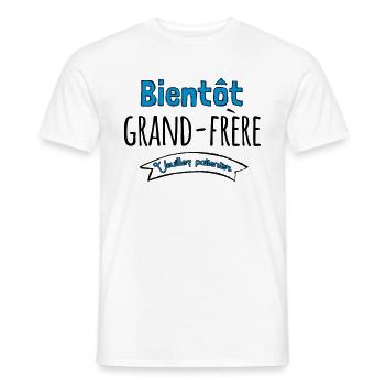 Soon big brother - gift - Men's T-Shirt - white - Front - AI Model Male 178 dark (178cm)