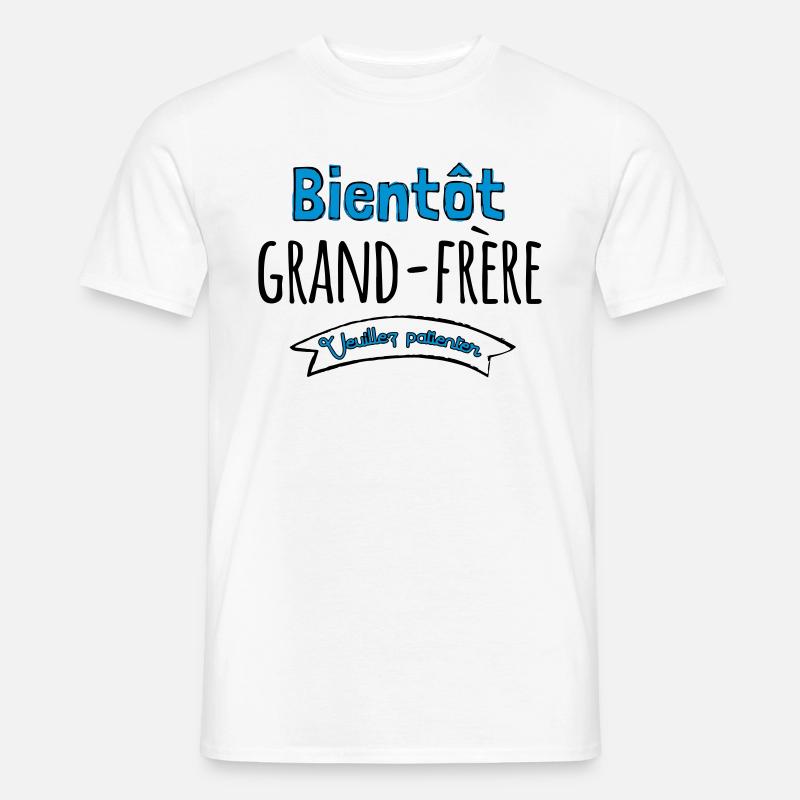 Bald großer Bruder - Geschenk - Männer T-Shirt - Weiß