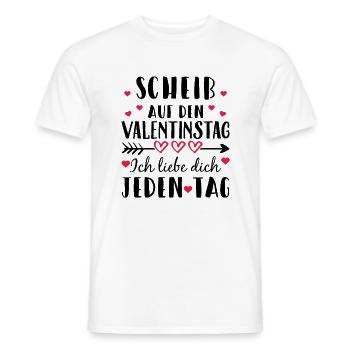 Scheiß auf den Valentinstag - Ich liebe dich j... - Männer T-Shirt - Weiß - Vorne - AI Model Male 178 dark (178cm)