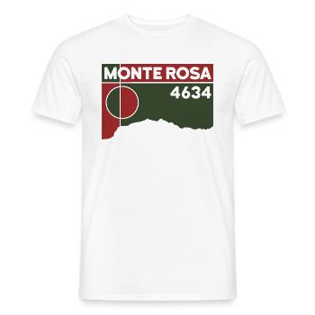 Monte Rosa Monterosa Ascent High Tour Souvenir - Men's T-Shirt - white - Front - AI Model Male 178 dark (178cm)