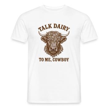Parlez-moi des produits laitiers - T-shirt homme - blanc - Devant - AI Model Male 178 dark (178cm)