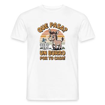 Lustiges Eseldesign - Männer T-Shirt - Weiß - Vorne - AI Model Male 178 dark (178cm)