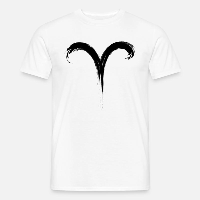 Widder - Männer T-Shirt - Weiß