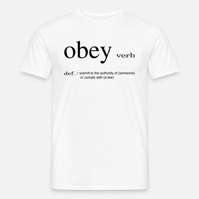 Dictionary obey dictionary gift idea funny - Men’s T-shirt - white