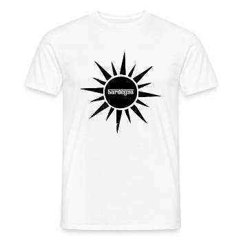 SARDEGNA SUN: Sardinia Italy (b) - Men's T-Shirt - white - Front - AI Model Male 178 dark (178cm)