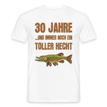 30. Geburtstag Angler Lustiger Spruch Geschenk - Männer T-Shirt - Weiß - Vorne - AI Model Male 178 dark (178cm)