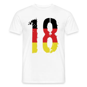 Maillot 18 numéros Allemagne - T-shirt homme - blanc - Devant - AI Model Male 178 dark (178cm)