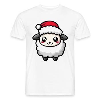 Mouton Noël Noël - T-shirt homme - blanc - Devant - AI Model Male 178 dark (178cm)