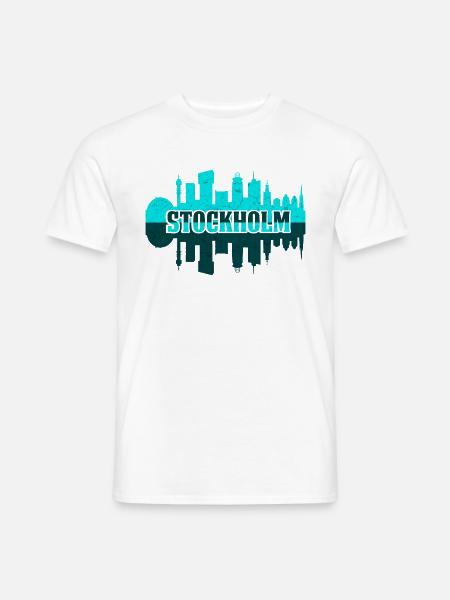 Stockholm Skyline - Men's T-Shirt - white