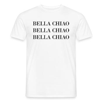 BELLA Ciao - Men's T-Shirt - white - Front - AI Model Male 178 dark (178cm)