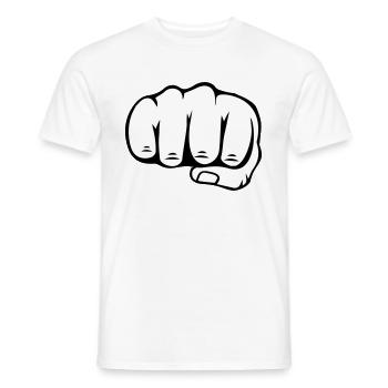 Faust - Männer T-Shirt - Weiß - Vorne - AI Model Male 178 dark (178cm)