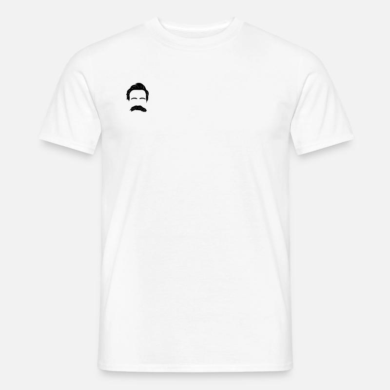 Friedrich Nietzsche nur Logo - Männer T-Shirt - Weiß