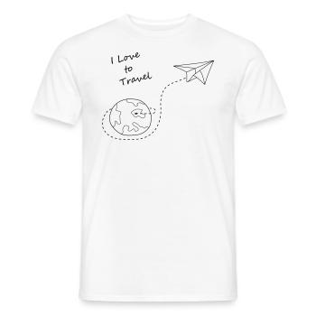 Paperflieger Reise - Männer T-Shirt - Weiß - Vorne - AI Model Male 178 dark (178cm)