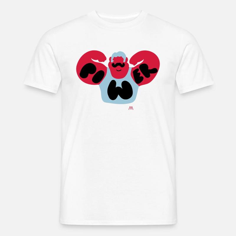 Macht - Männer T-Shirt - Weiß