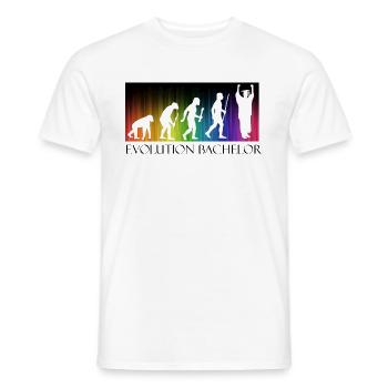 Evolution Bachelor - T-shirt homme - blanc - Devant - AI Model Male 178 dark (178cm)