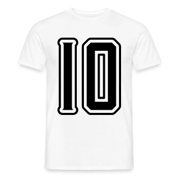 10 Zahl symbol - Männer T-Shirt - Weiß - Vorne - AI Model Male 178 dark (178cm)